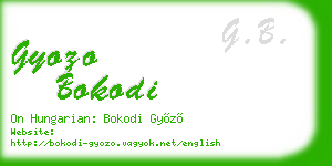 gyozo bokodi business card