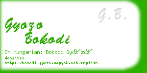 gyozo bokodi business card